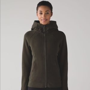 Lululemon olive green scuba hoodie size 2